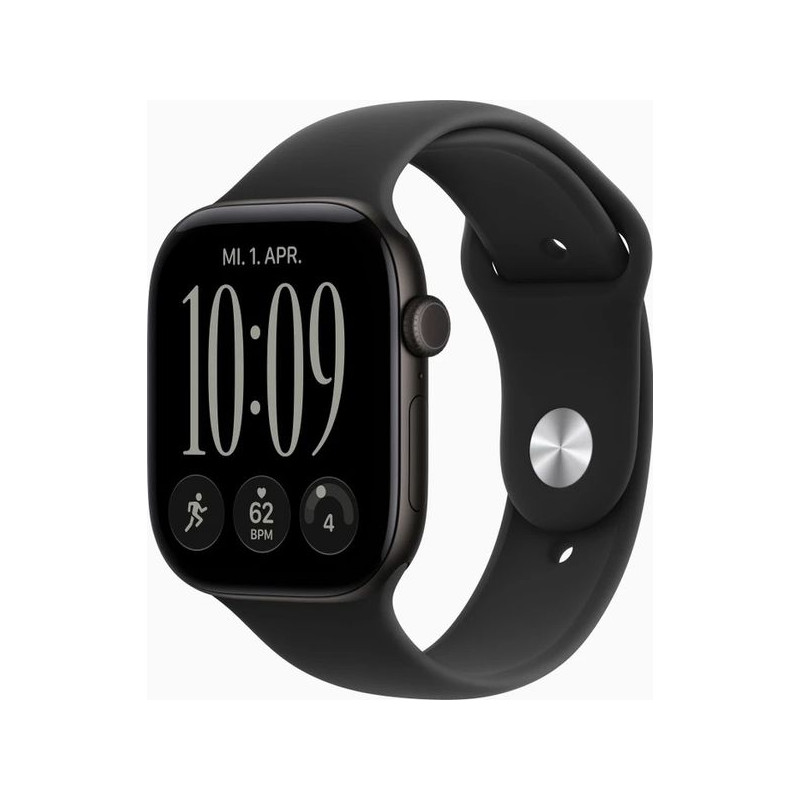 Apple Watch 12 46mm Aluminium Black avec Black Sport Band M/L MJEL4